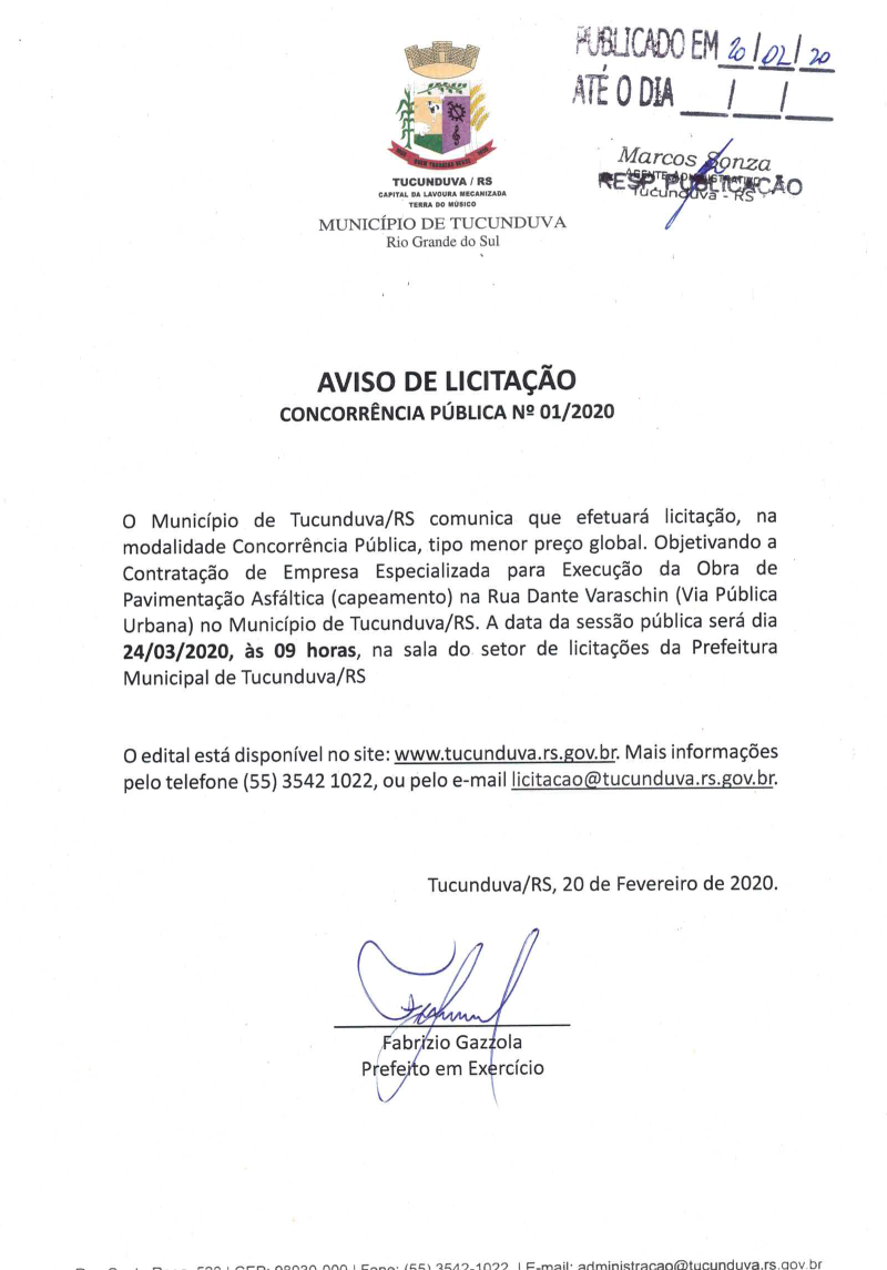 AVISO DE CNC Nº 01/2020 PAVIMENTAÇÃO ASFÁLTICA_DANTE VARASCHIN